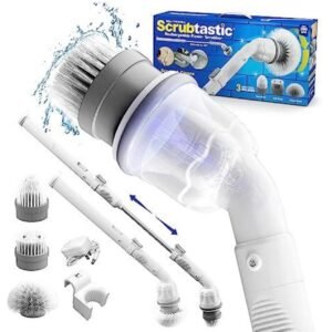 Bell + Howell Scrubtastic rechargeable electric scrubber.