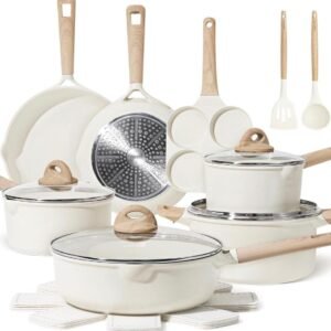 CAROTE 21-piece non-stick cookware set.